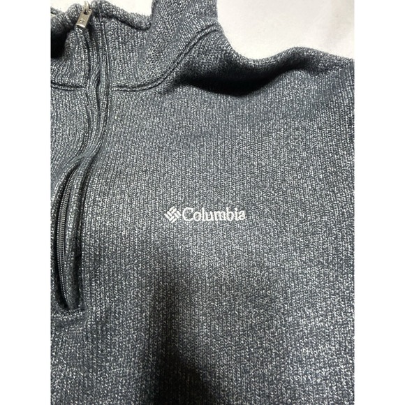 Columbia Sweater Mens Size L Black Great Hart Mountain III Half Zip Pullover EUC - Picture 4 of 12